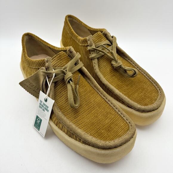 Clarks Mens Wallabee Cup Moccasin Loafers US 13 M Tan Corduroy Nubuck NIB - Picture 6 of 13